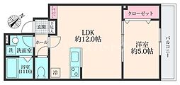 ミリアビタ稲毛東 1LDKの間取図画像