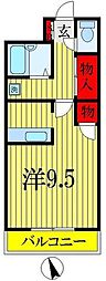 キャンディパーク ワンルームの間取図画像