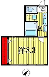 レジデンスカープ千葉 1Kの間取図画像