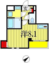 アイビス ワンルームの間取図画像