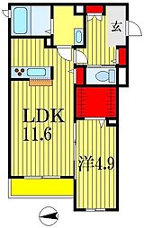 グランエスペランサ 1LDKの間取図画像