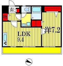 リブリ・西登戸駅前 1LDKの間取図画像