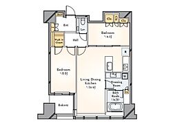 セントラルパークタワーラ・トゥール新宿 2LDKの間取図画像