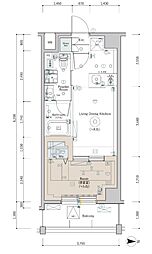 SYFORME高田馬場2 1LDKの間取図画像