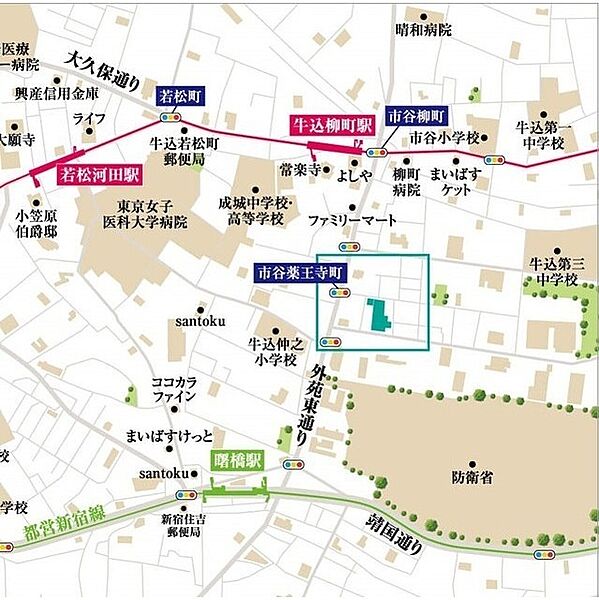 オアーゼ新宿市谷薬王寺 ｜東京都新宿区市谷薬王寺町(賃貸マンション1LDK・1階・35.46㎡)の写真 その12