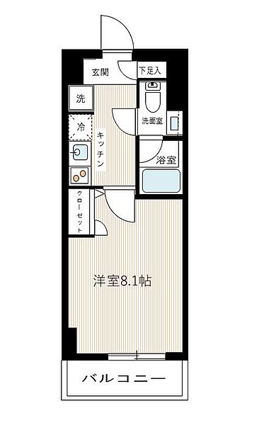 ＭＡＸＩＶ北糀谷 ｜東京都大田区北糀谷1丁目(賃貸マンション1K・4階・25.79㎡)の写真 その2