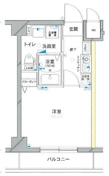 グリフィン横浜・山手 203｜神奈川県横浜市中区麦田町4丁目(賃貸マンション1K・2階・21.00㎡)の写真 その2