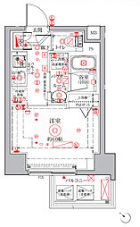 クレイシアIDZ横浜桜木町 5階1Kの間取り