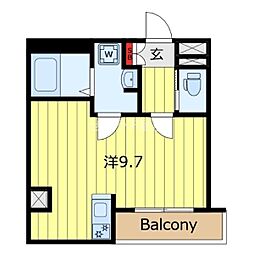 レピュア西尾久レジデンス 303 3階1Kの間取り