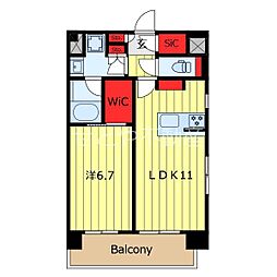 パークアクシス駒込ヒルトップ 1LDKの間取図画像
