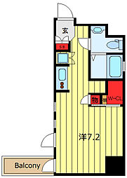 ジーベック東日暮里ノース ワンルームの間取図画像