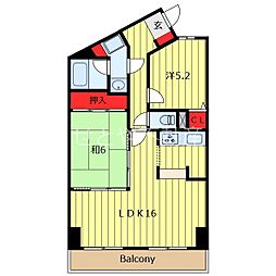 ライオンズプラザ町屋 2LDKの間取図画像