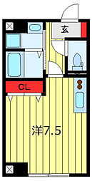 A2-house ワンルームの間取図画像