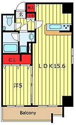 COMFORTRESIDENCENIPPORI 1LDKの間取図画像