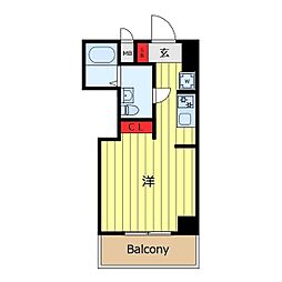 セブンスターマンション三ノ輪 ワンルームの間取図画像