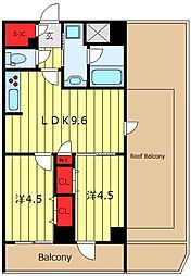 ルフレプレミアム日暮里 2LDKの間取図画像