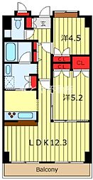 プリヴェ根岸 2LDKの間取図画像