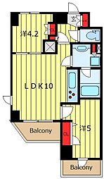 レジディア千駄木 2LDKの間取図画像