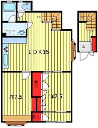 K&Tビル 2LDKの間取図画像