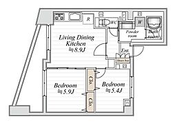 アブレスト西日暮里 1SDKの間取図画像
