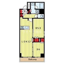 イアース西日暮里 2LDKの間取図画像