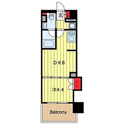 ONE ROOF RESIDENCE NISHINIPPORI 1DKの間取図画像