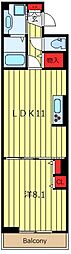 グラナーデ東日暮里 1LDKの間取図画像