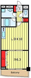 プライムアーバン町屋サウスコート 1LDKの間取図画像