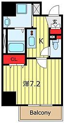 アイル日暮里弐番館 1Kの間取図画像