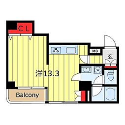 ワコーレ田端 ワンルームの間取図画像
