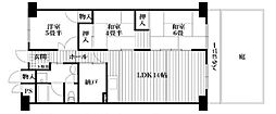 ユニハイム明石 3LDKの間取図画像