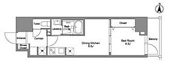 ダフィット錦糸町 1DKの間取図画像