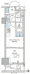 パークアクシス品川天王洲アイル 1DKの間取図画像