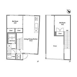 タカナワノード 2LDKの間取図画像