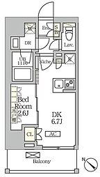 アークマーク大塚 1DKの間取図画像