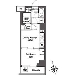 COMFORIALIV品川南大井 1DKの間取図画像