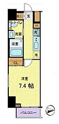 ジェノヴィア目黒南グリーンヴェール 1Kの間取図画像