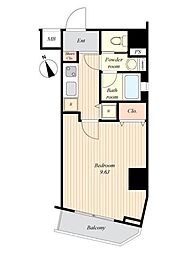 レガリアタワーレジデンス 1Kの間取図画像