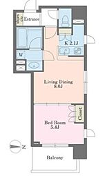 エクセレンシア駒込 1LDKの間取図画像