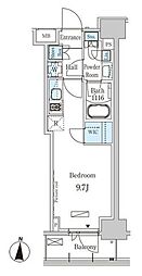 ParkAxis錦糸町WEST ワンルームの間取図画像
