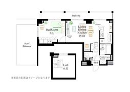 エスティメゾン新中野 1LDKの間取図画像