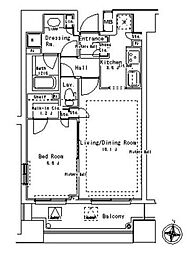 パークアクシス御茶ノ水ステージ 1LDKの間取図画像