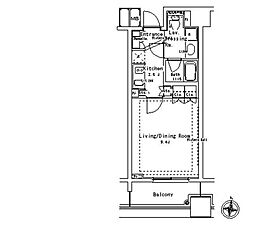パークアクシス御茶ノ水ステージ 1Kの間取図画像