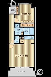 HF若林公園レジデンス 1LDKの間取図画像