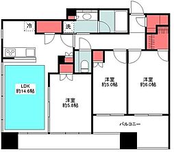 シティタワー大井町 3LDKの間取図画像