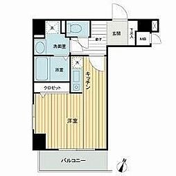 リヤドカガヤ ワンルームの間取図画像