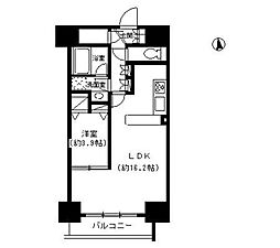 ParkCube東品川 1LDKの間取図画像