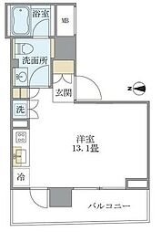 KDXレジデンス南麻布 ワンルームの間取図画像