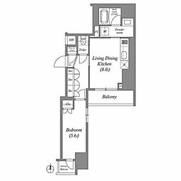 ACPレジデンス錦糸町 1LDKの間取図画像