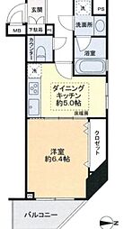 ドメイン広尾 1DKの間取図画像